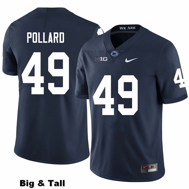 NCAA Nike Men's Penn State Nittany Lions Cade Pollard #49 College Football Authentic Big & Tall Navy Stitched Jersey ZCS2798VU
